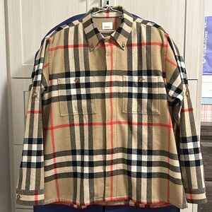 Burberry Wool Button Down Shirt